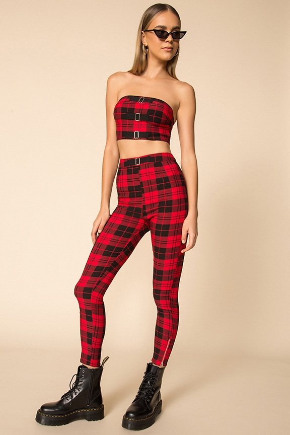 Image 1 of Jalina Strapless Pant Set in Red Multi