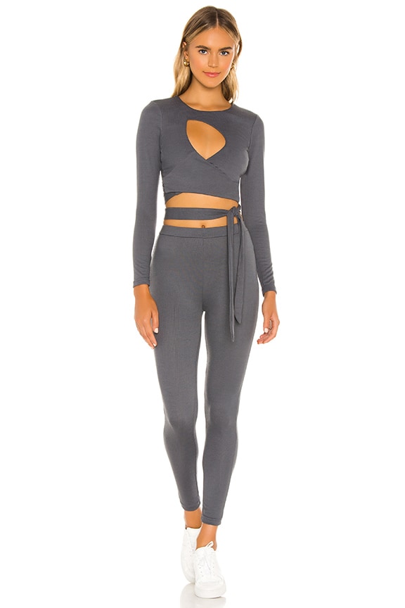 Image 1 of Bianca Jersey Set in Charcoal Grey