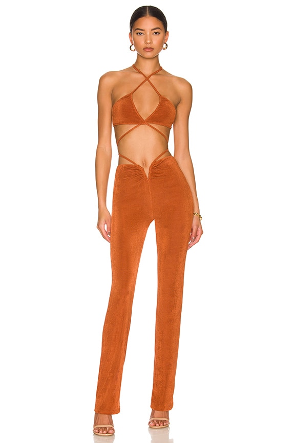 Image 1 of Irene Strappy Pant Set in Rust