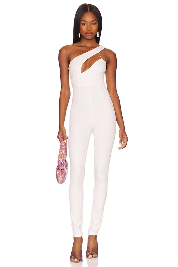 Image 1 of Tiasha Asymmetrical Jumpsuit in White