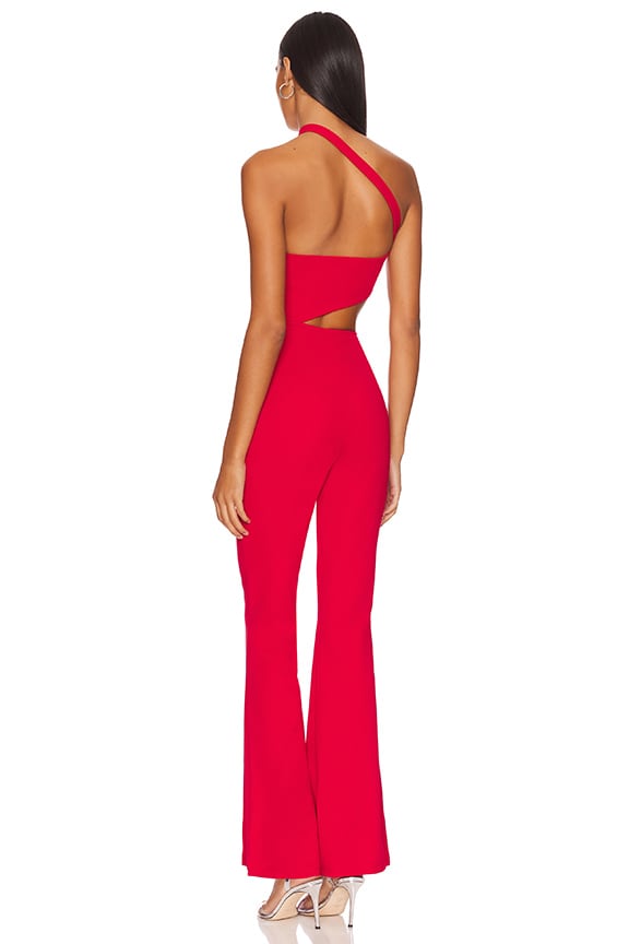 Shop Superdown Emilie Cut Out Jumpsuit In Red