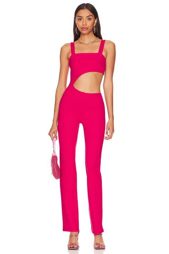 Image 1 of Brylee Cut out Jumpsuit in Hot Pink