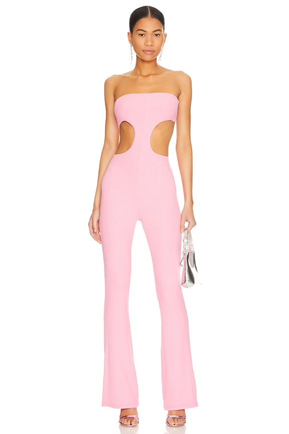Shop Superdown Darcey Cut Out Jumpsuit In Pink
