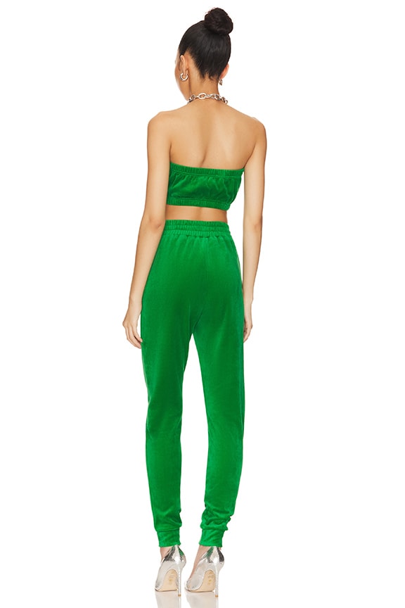 Superdown Penelope Velour Pant Set In Green | ModeSens