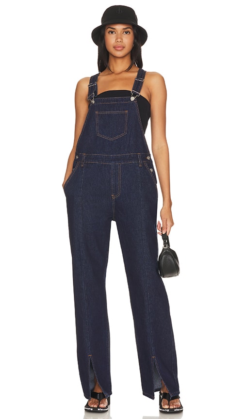 Image 1 of Deanna Relaxed Overalls in Dark Denim