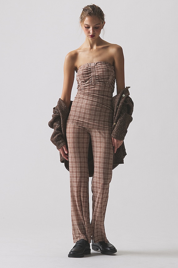 Image 1 of Checkered Set in Beige/brown