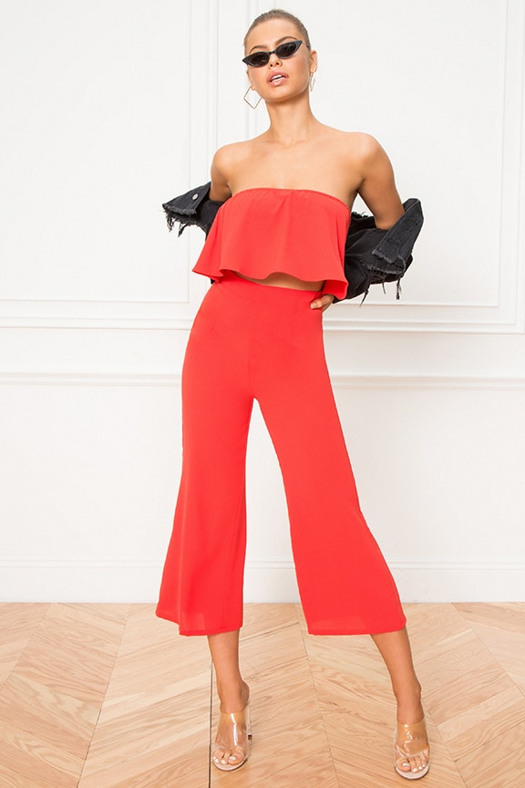 Image 1 of Brooke Pant Set in Red