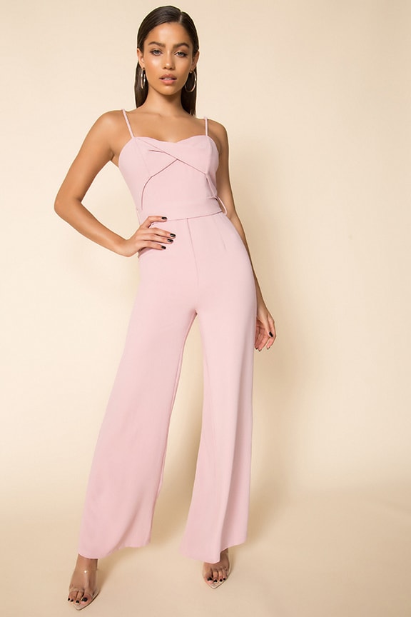 Image 1 of Mischa Sweetheart Jumpsuit in Blush