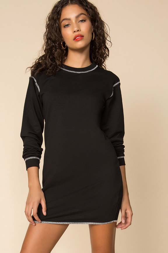 Image 1 of Jana Sweatshirt Dress in Black