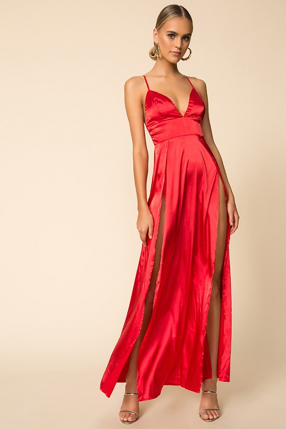 Image 1 of Pilar Maxi Dress in Red