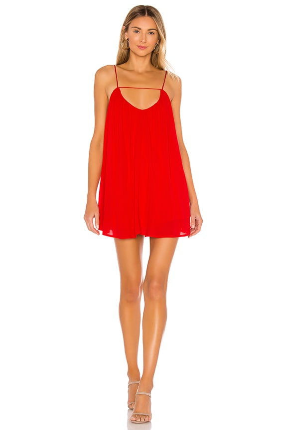 superdown Andria Strapless Mini Dress in Red