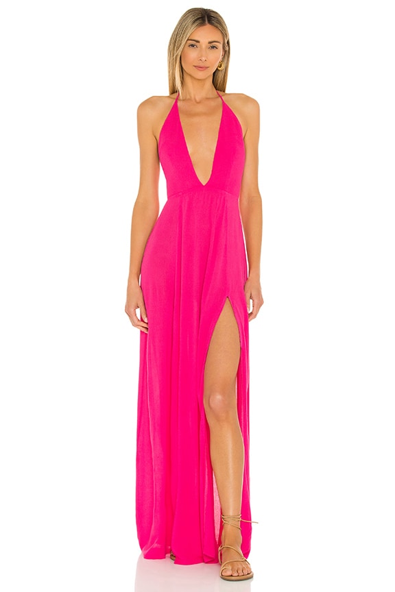 Shop Superdown Arina Maxi Dress In Pink