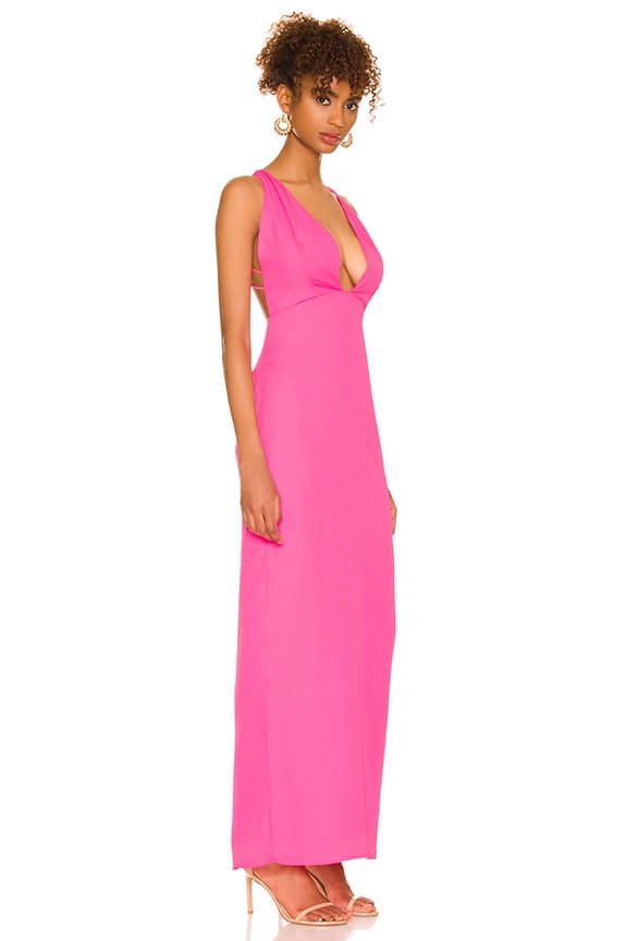 Shop Superdown Lucinda Strappy Maxi Dress In Hot Pink