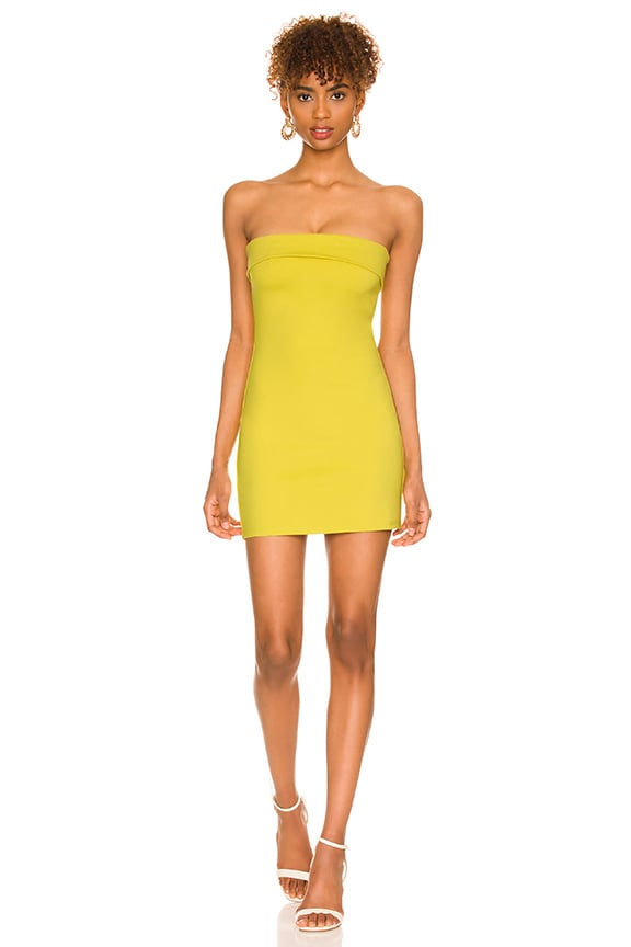 Image 1 of Anabelle Strapless Mini Dress in Yellow