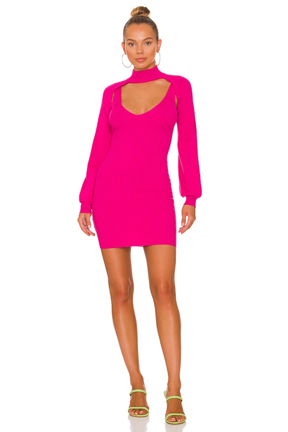 Image 1 of Catey Two Piece Dress in Fuchsia