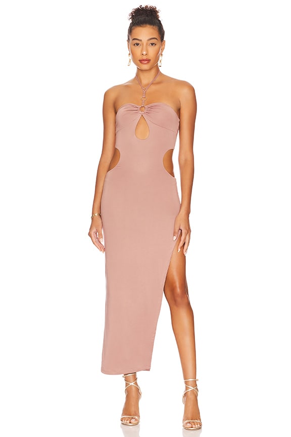 Image 1 of Scarlett Cut Out Dress in Taupe