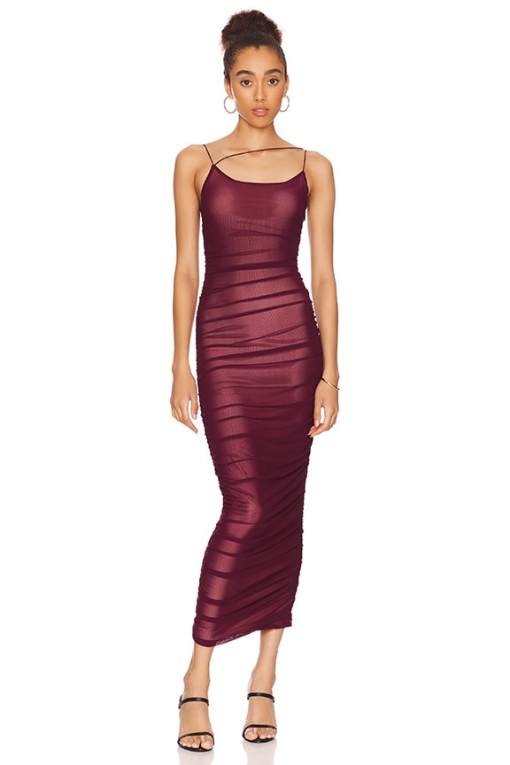 Image 1 of Shelley Maxi Dress in Wine Red