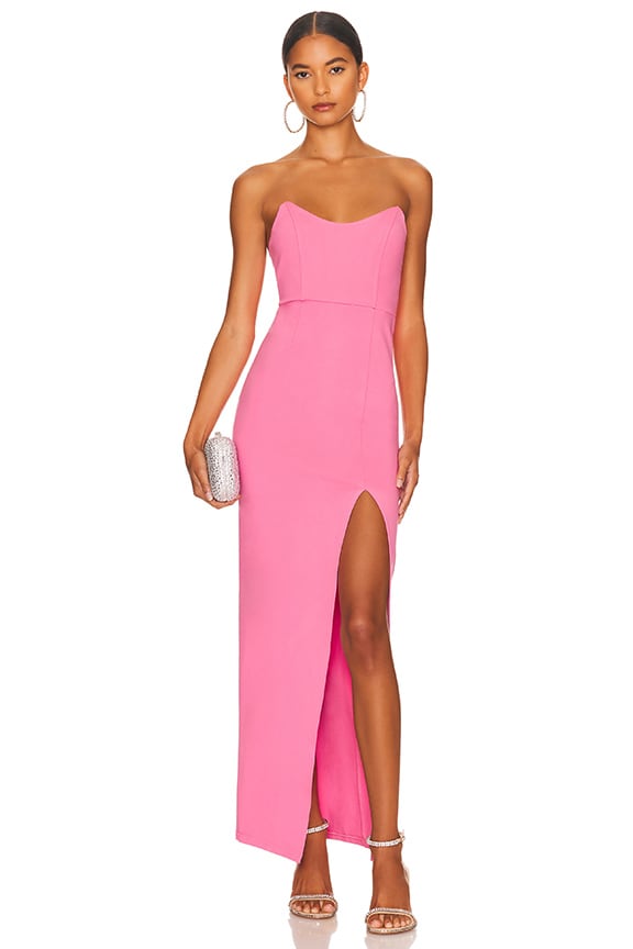 Image 1 of Ryleigh Strapless Maxi Dress in Pink