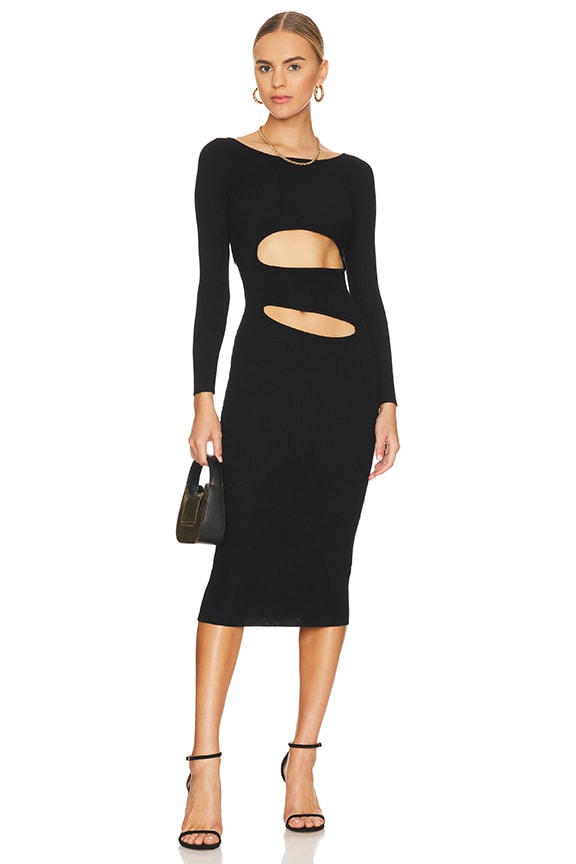 Image 1 of Deanna Cut Out Dress in Black