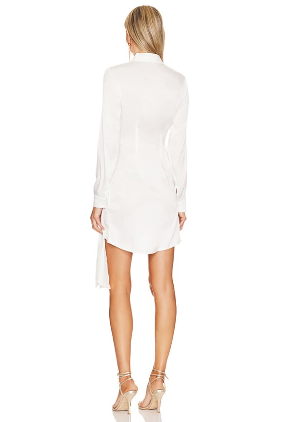 Shop Superdown Sophie Draped Mini Dress In White Satin