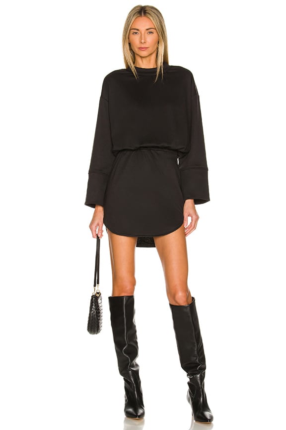 Image 1 of Lana Sweatshirt Dress in Black