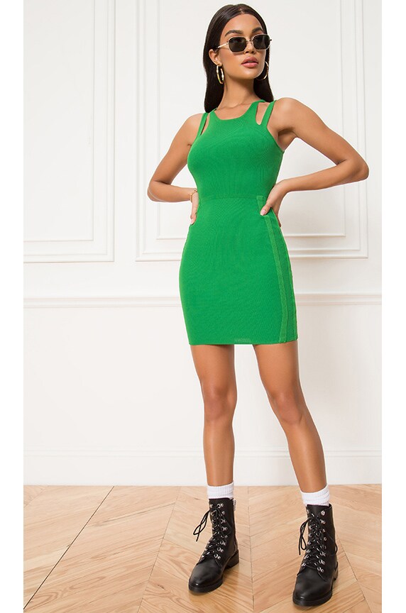 Image 1 of Briela Cut Out Dress in Green