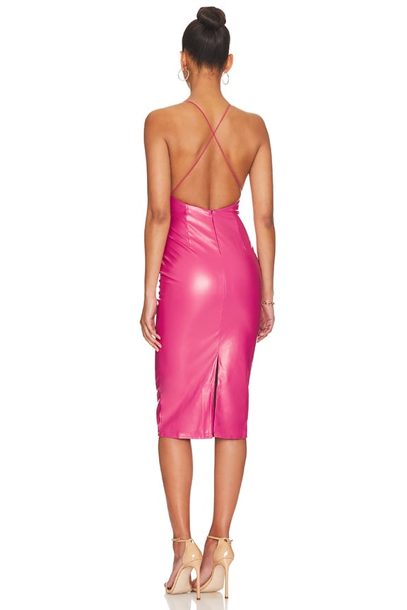 Shop Superdown Bijou Midi Dress In Pink