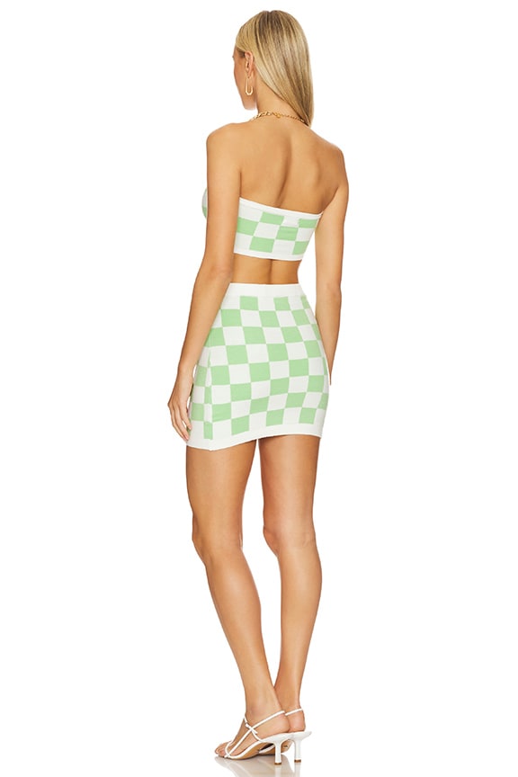 Shop Superdown Darla Skirt Set In Green & White