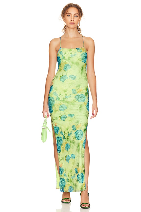 Image 1 of Lorena Maxi Dress in Blue Floral