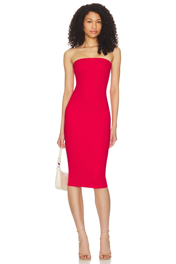 Image 1 of Lilian Strapless Dress in Red