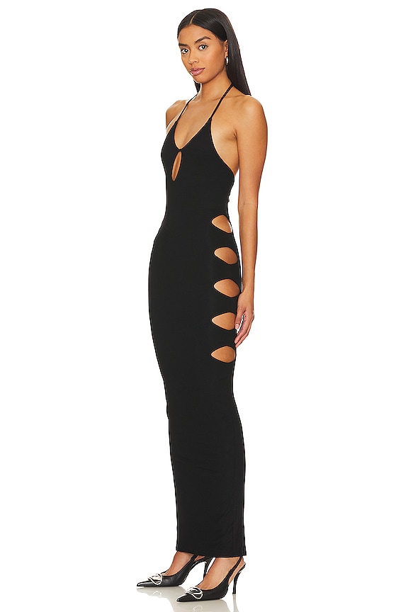 Image 1 of Jazzy Cutout Dress in Black
