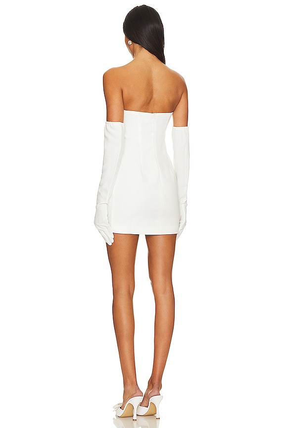 Superdown Isabel Strapless Mini Dress In White