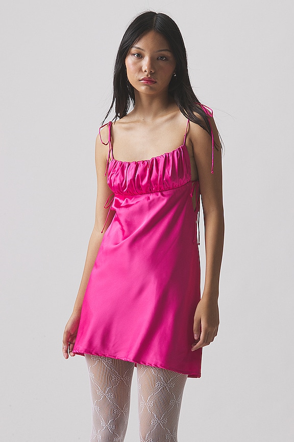 Shop Superdown Cami Mini Dress In Hot Pink