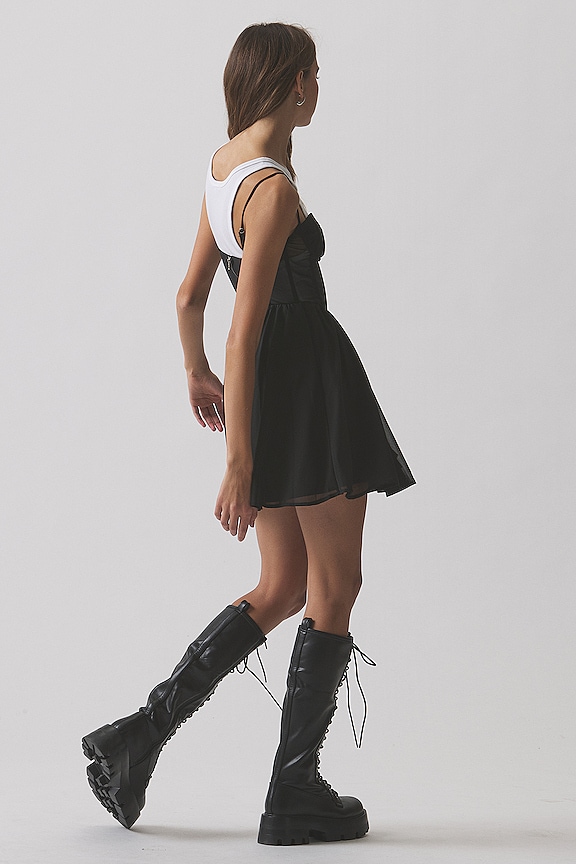Shop Superdown Brandi Corset Mini Dress In Black