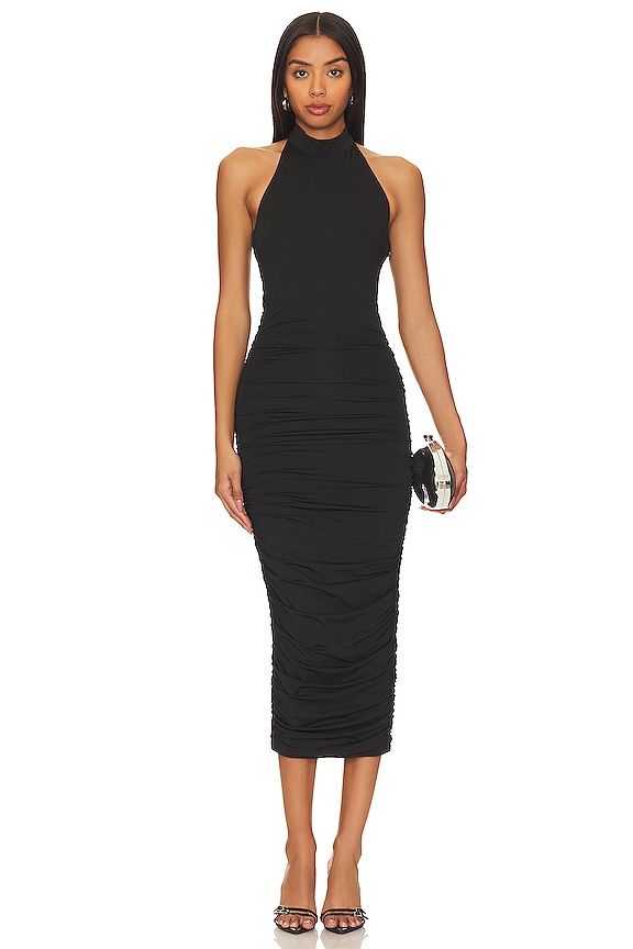 Image 1 of Mallory High Neck Dress in Black