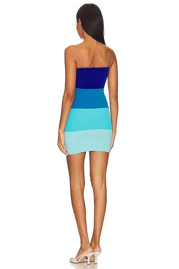Shop Superdown Perla Ombre Mini Dress In Blue Ombre