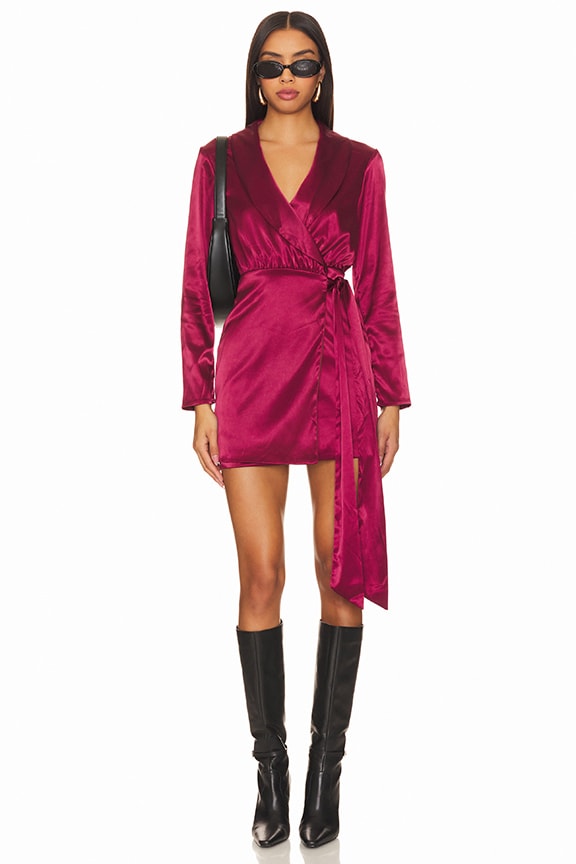 Image 1 of Jennie Mini Dress in Burgundy