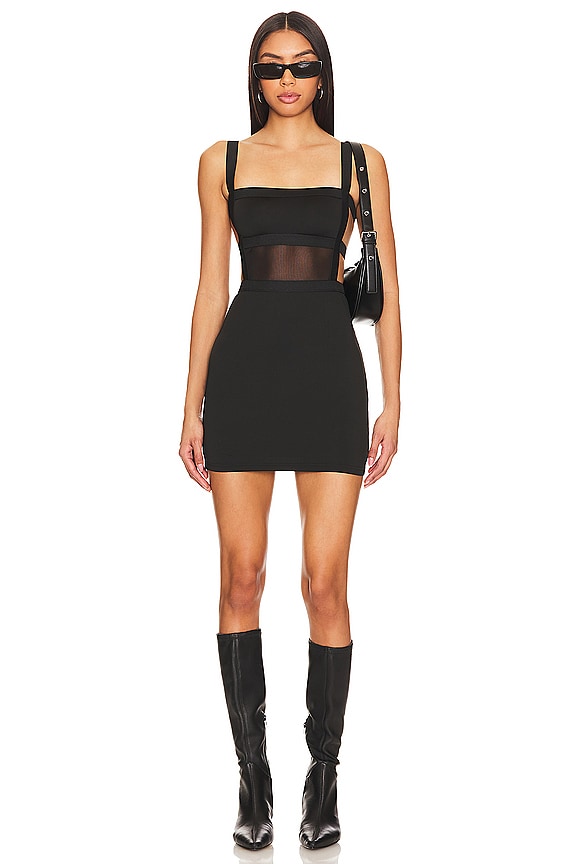 Shop Superdown Camille Strappy Mini Dress In Black