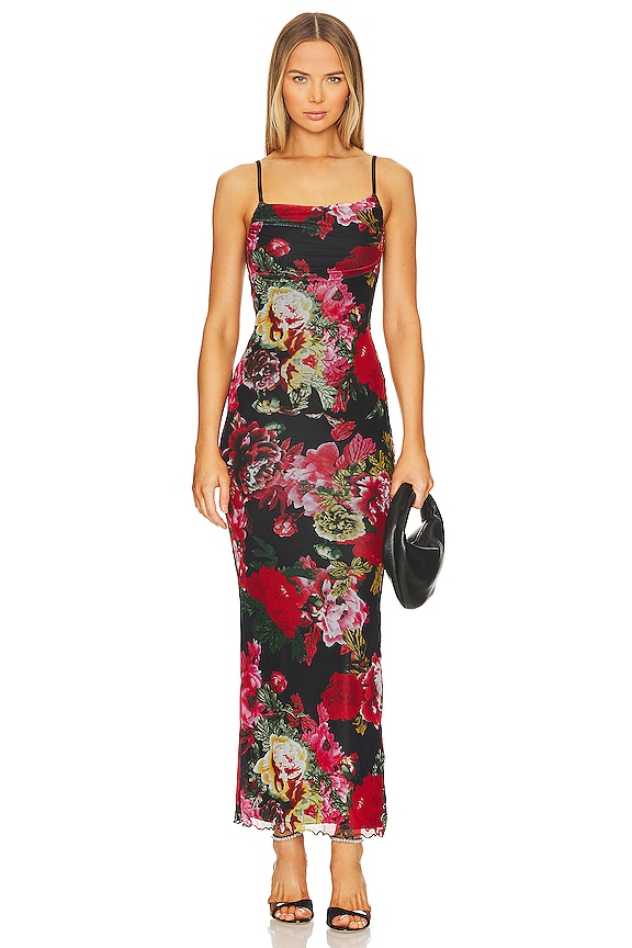 Image 1 of Molly Maxi Dress in Black Floral