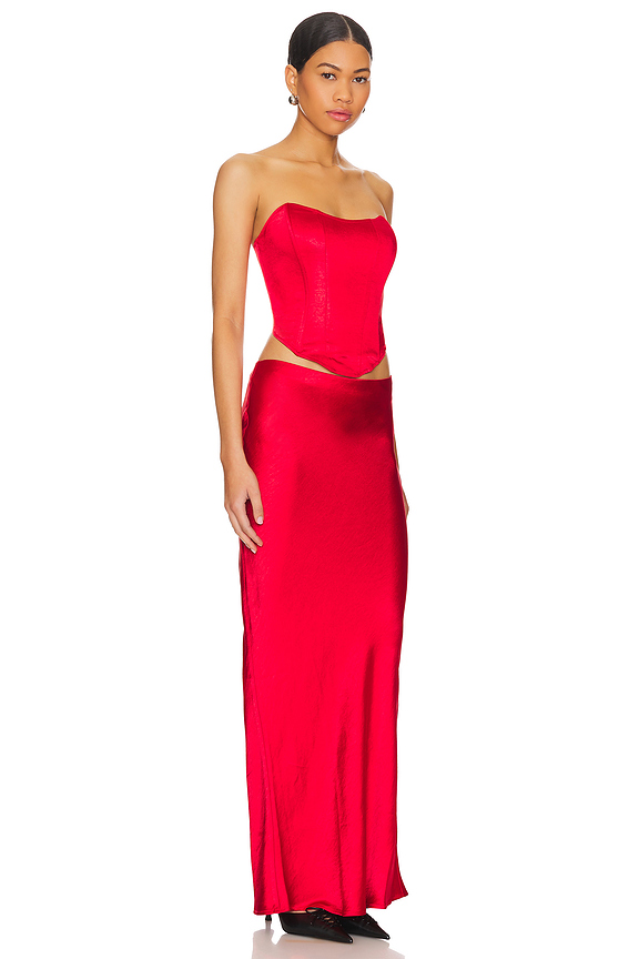 Superdown Calla Skirt Set In Red