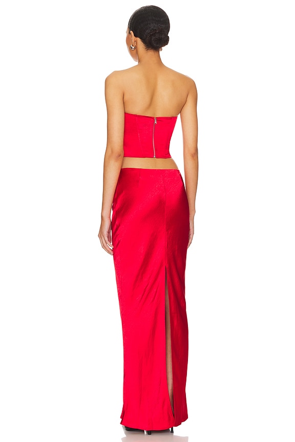 Superdown Calla Skirt Set In Red