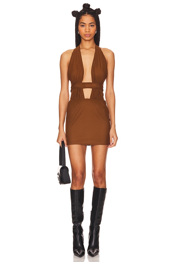 Image 1 of Levi Mini Dress in Chocolate