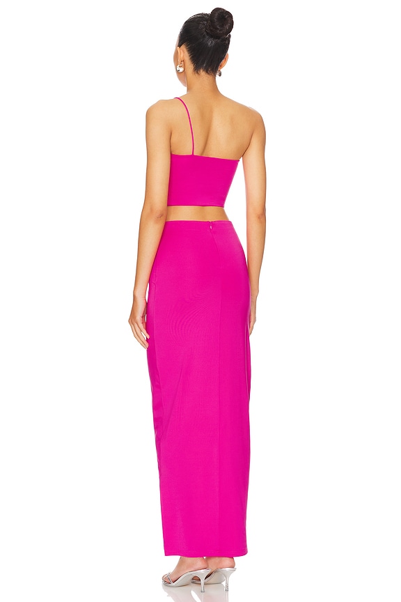 Superdown Lydia Maxi Skirt Set In Hot Pink