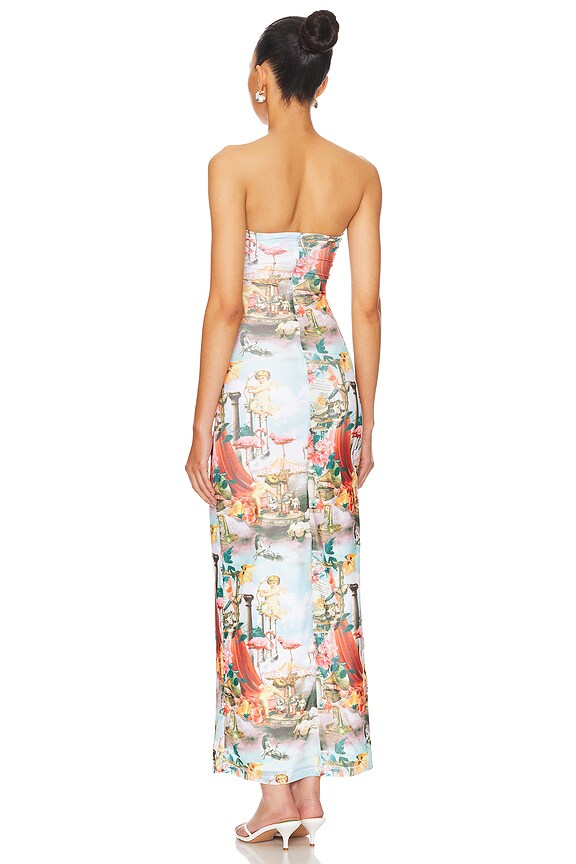 Superdown Harmony Maxi Dress In Blue Multi