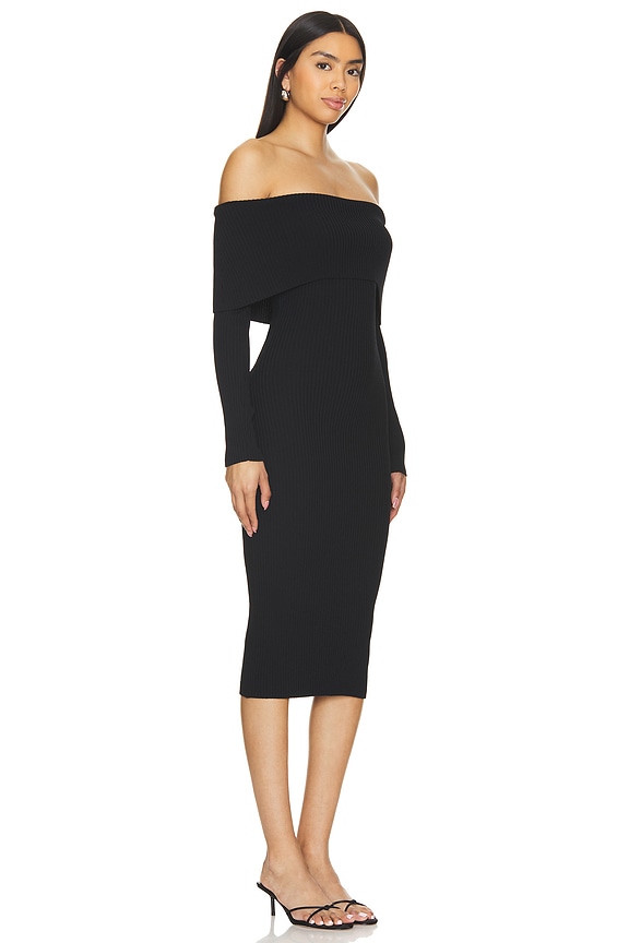 Superdown Loraine Midi Dress In Black
