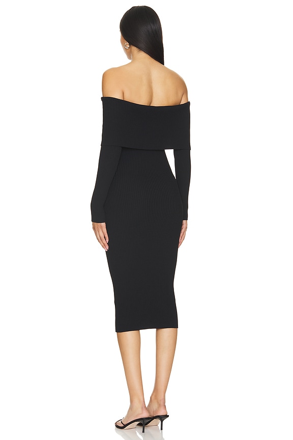 Superdown Loraine Midi Dress In Black