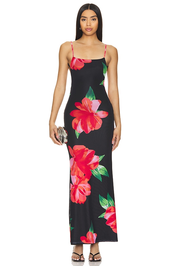 Image 1 of Karley Maxi Dress in Black Floral