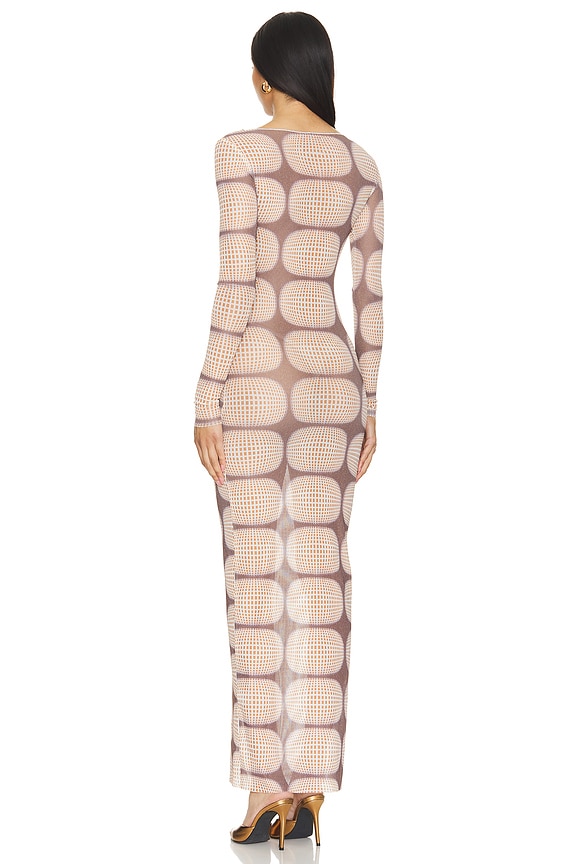 Superdown Maxikleid Amaya In Brown Multi