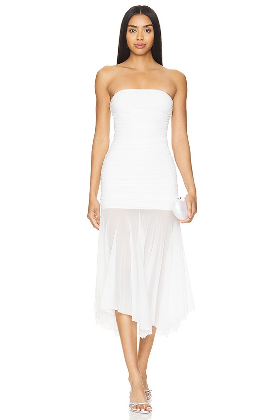 Superdown X Ella Rose Amaris Strapless Dress In White