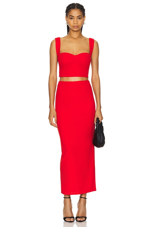 Image 1 of Veneda Skirt Set in Red